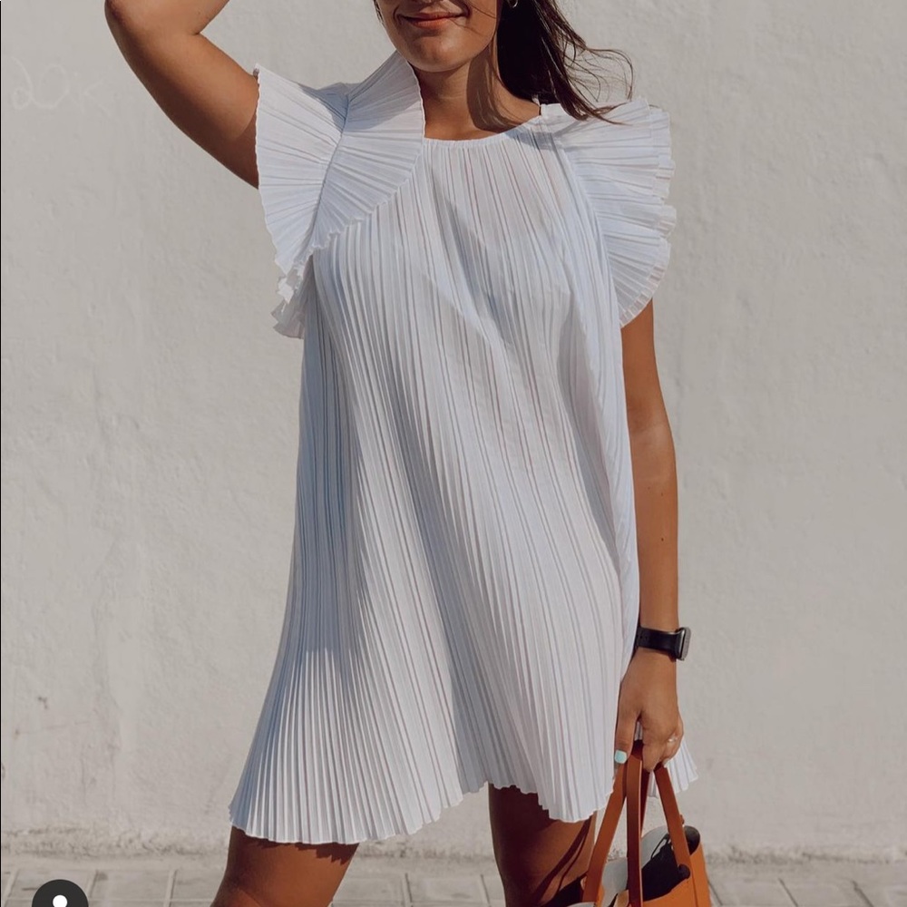 Zara pleated dress bloggers favorite - Picture 6 of 13